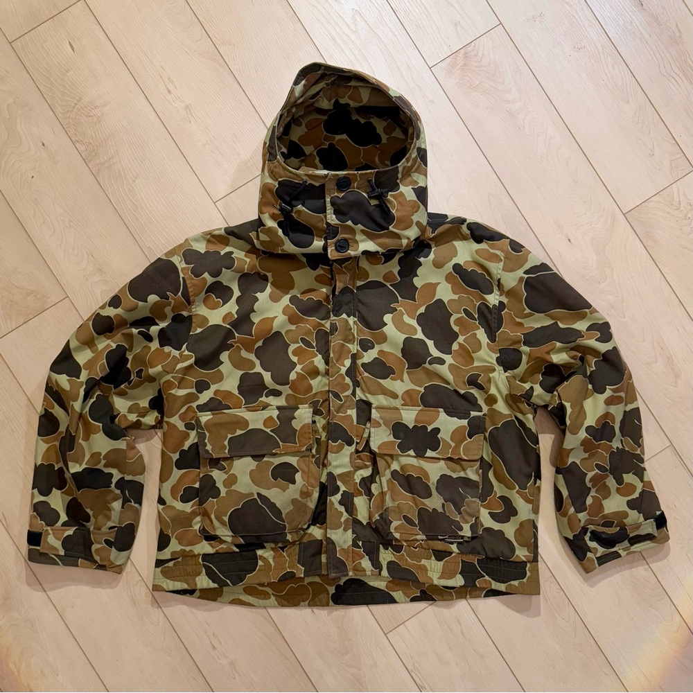 vintage browning duck camo goretex insulated hunting jacket size xl